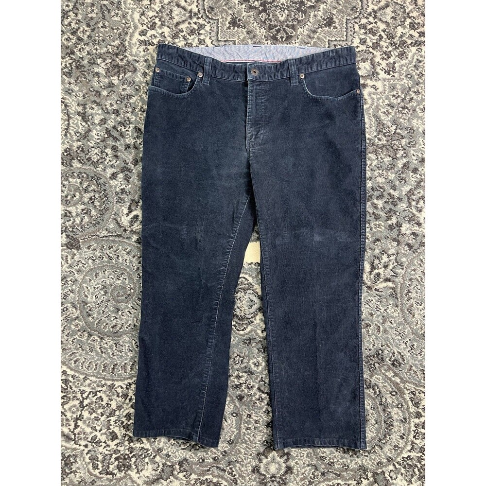Vintage LL Bean Standard Fit Corduroys Size 36w 29L Naxy Blue